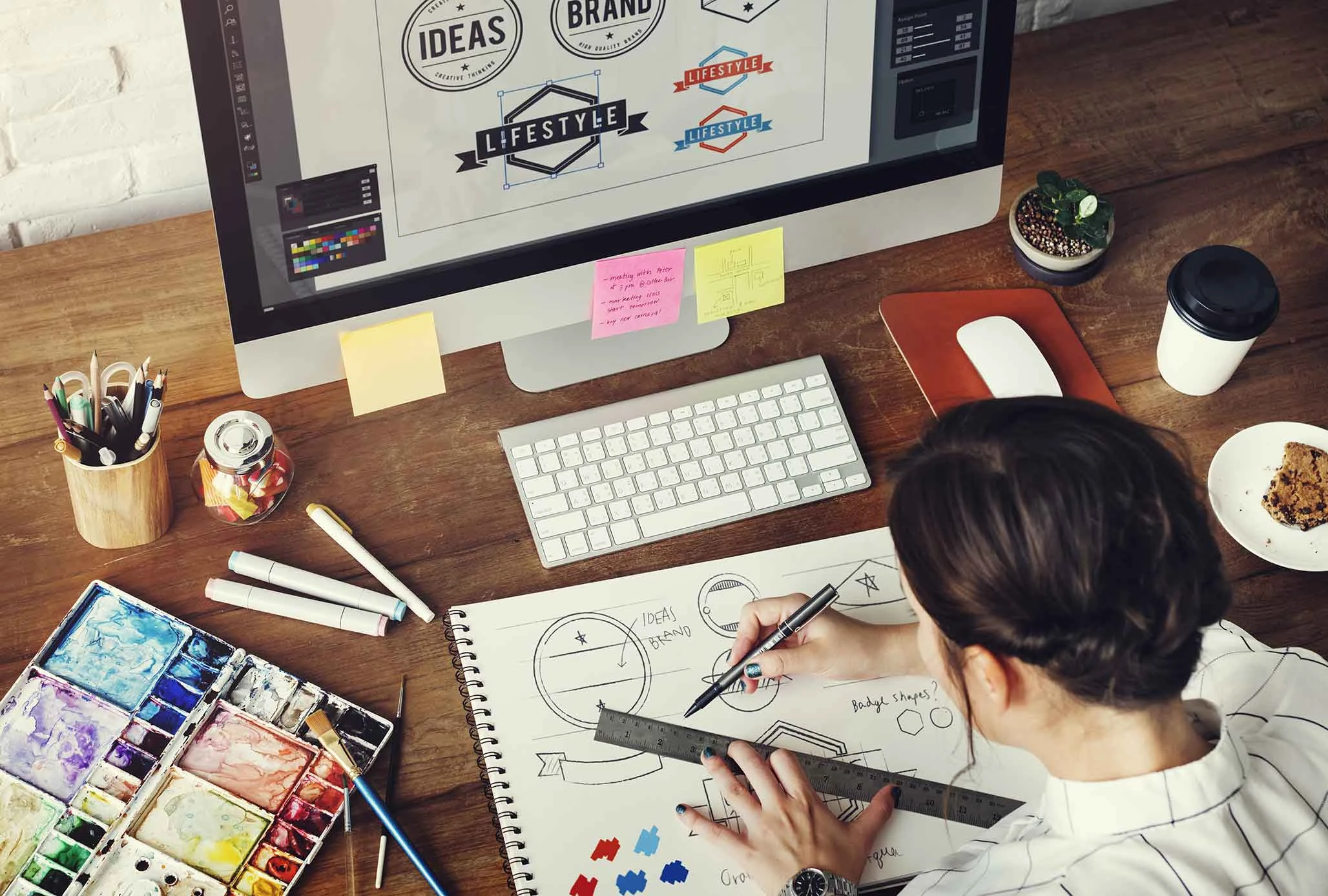 Graphic design workspace placeholder